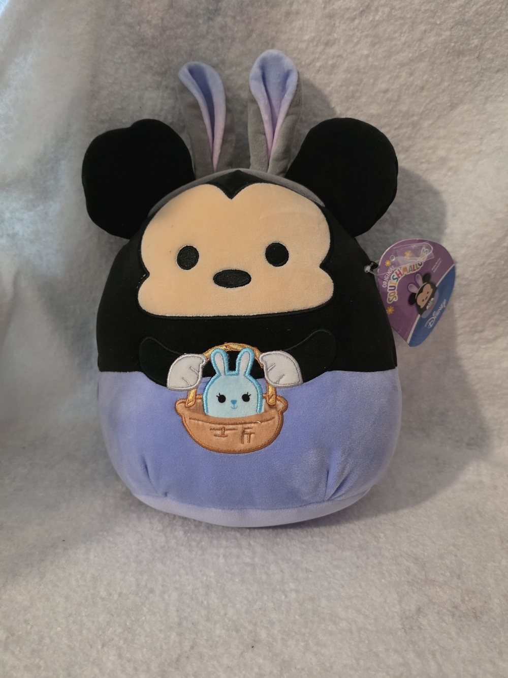 Disney Mickey Squishmellow Plush with Bunny Ears - Small Spot On Back